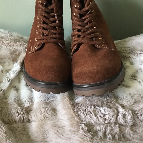 Steven by Steve Madden Grandy brown suede laceup hiker boots Sz 9, more like 8.5 - Picture 4 of 10